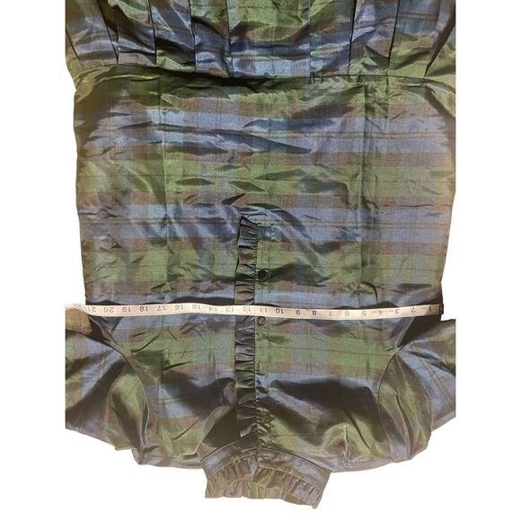 Tuckernuck Women's Green Blue Tartan Plaid Ruffle Mini Dress Size Medium NWT - Picture 3 of 6
